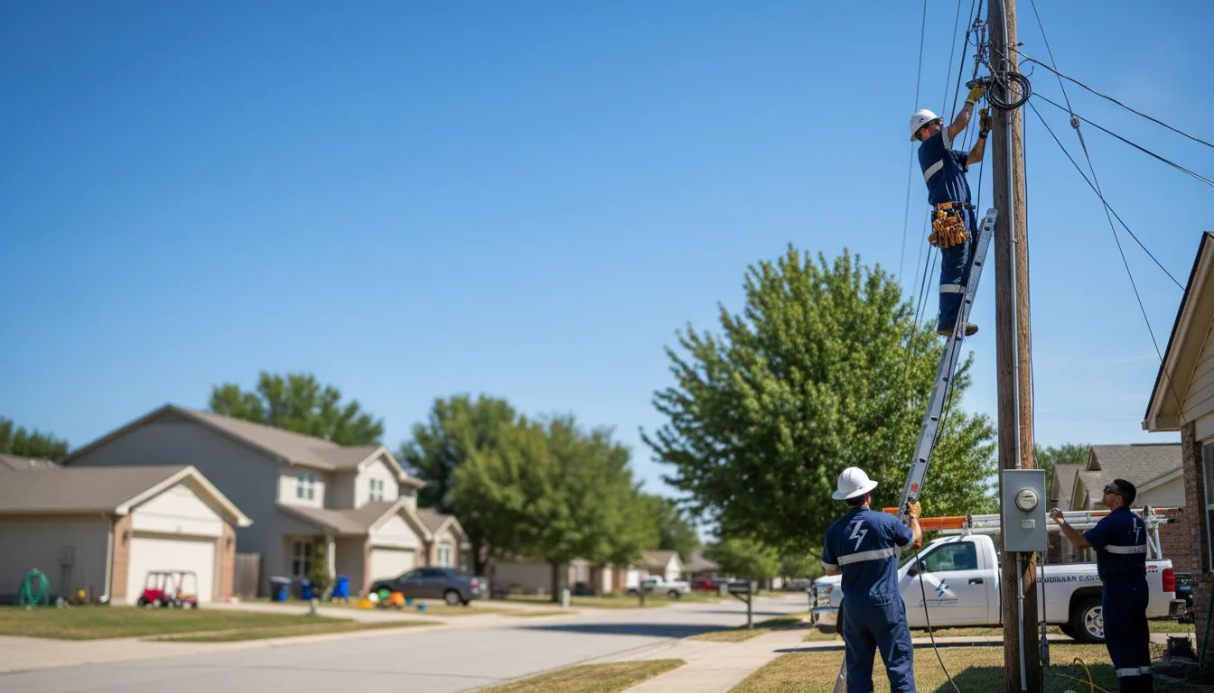 Residential electrician providing installation services in Leonidas, MI